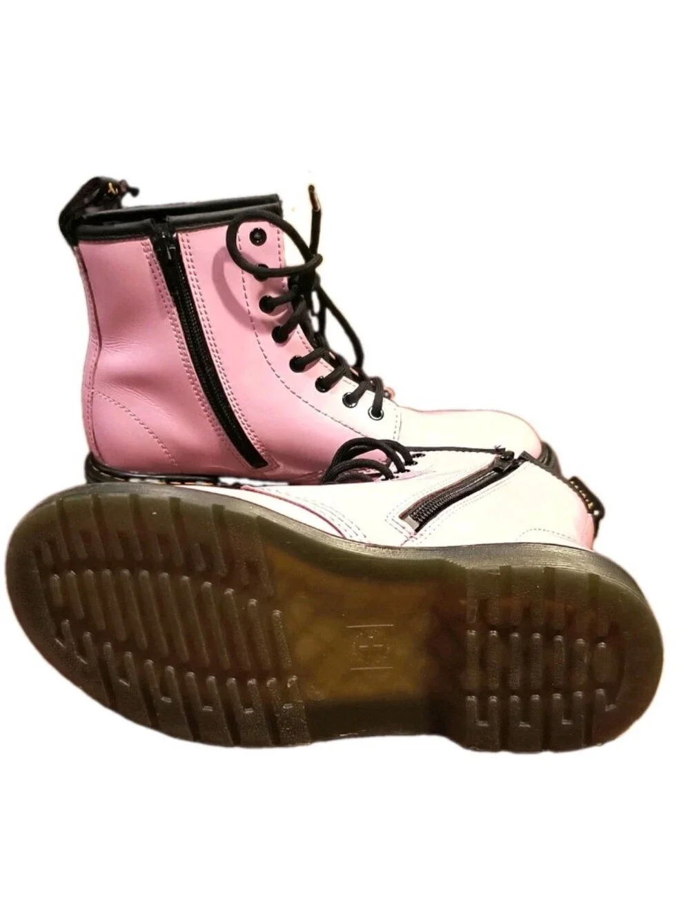 ​Dr. Martens 1460 J Pink Patent Leather Ankle Boots Youth Kids Size 3 US Wmns 5